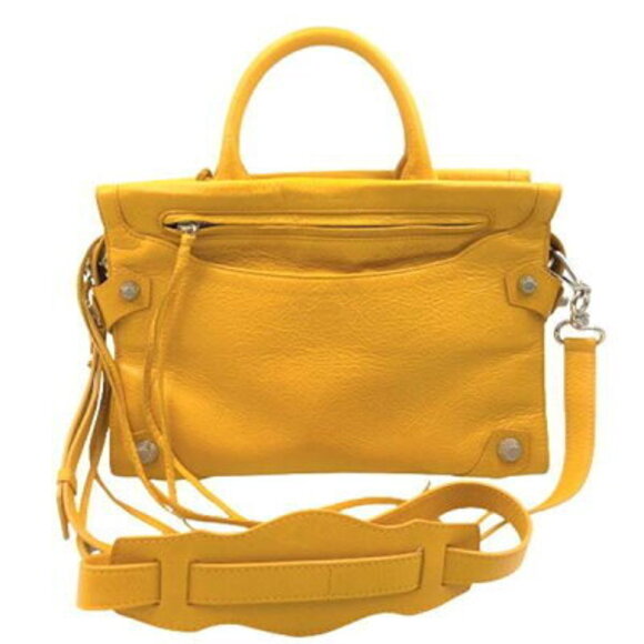 BALENCIAGA Mute City Yellow Bag Tote Handbag - Picture 1 of 1